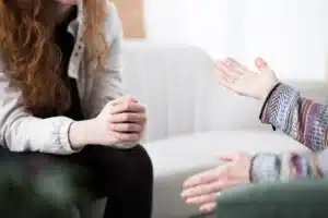 A woman in therapy
